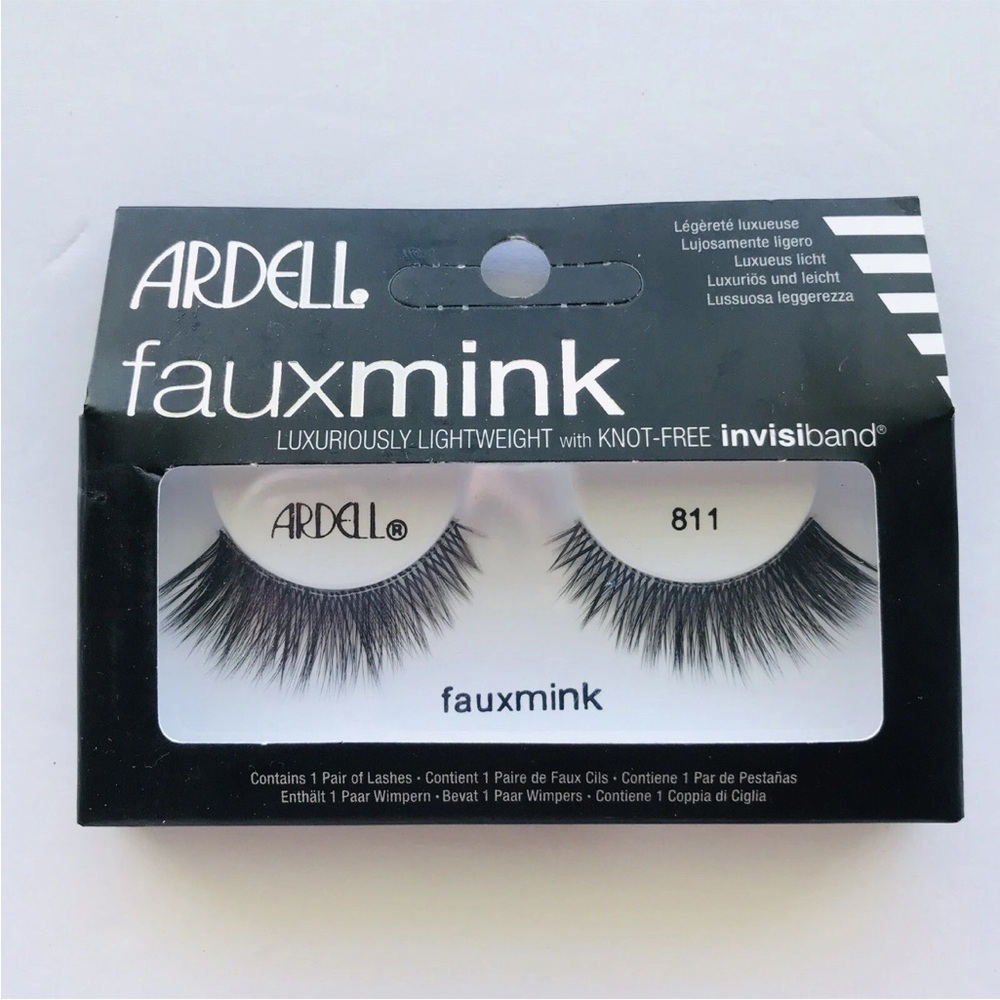 Ardell Faux Mink Lightweight False Fake Eyelashes 1 Pair Black 811